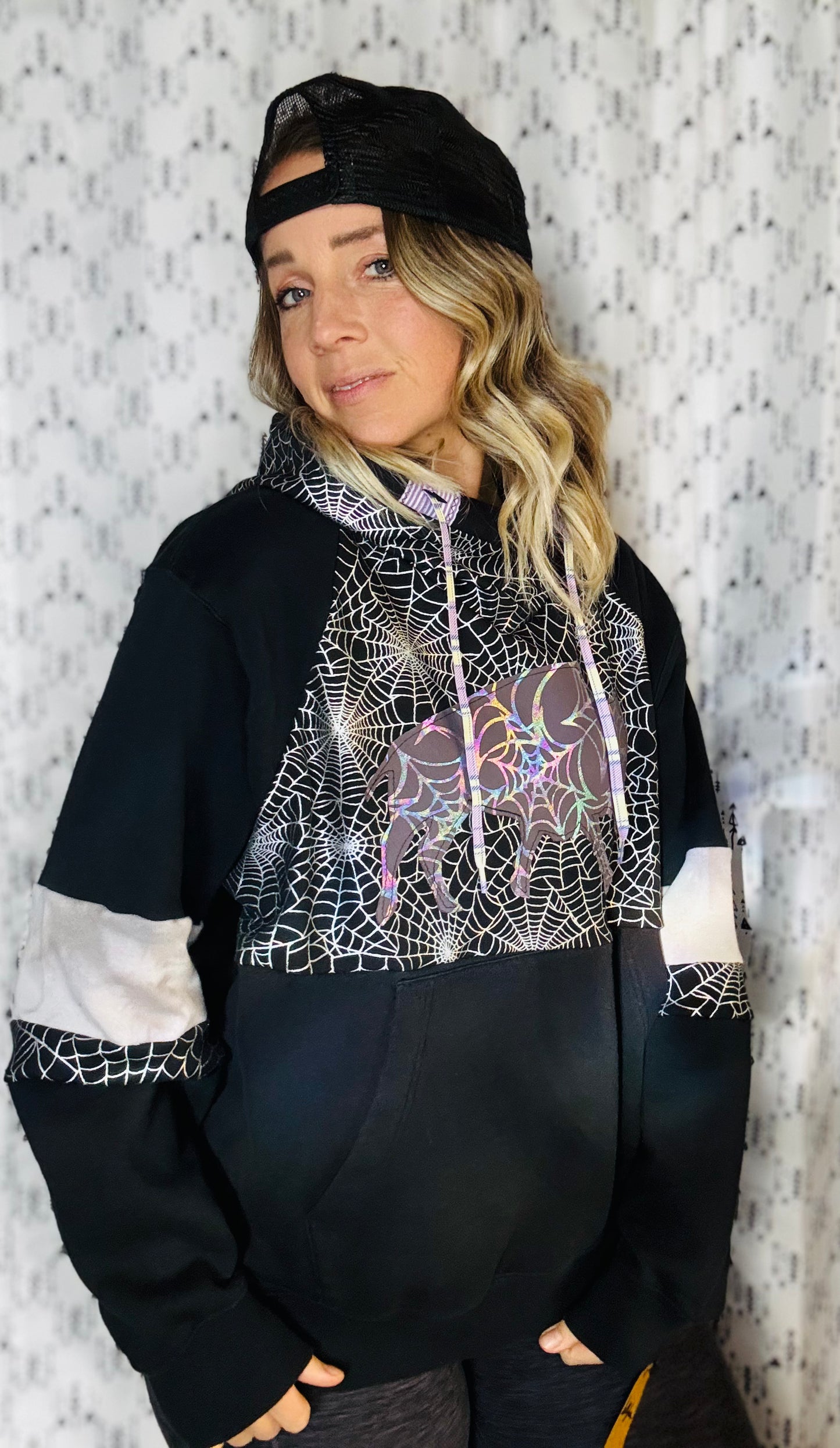 Halloween WEB Buffalo Hoodie Size- Women's L/XL