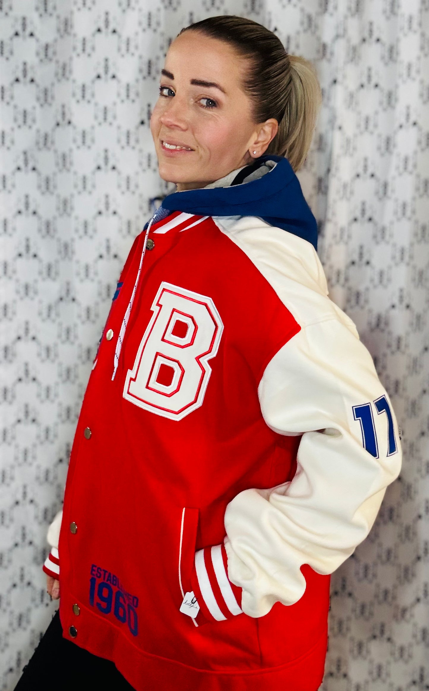 Red Buffalo Football JA17 Varsity Jacket Unisex Size- XL/2X