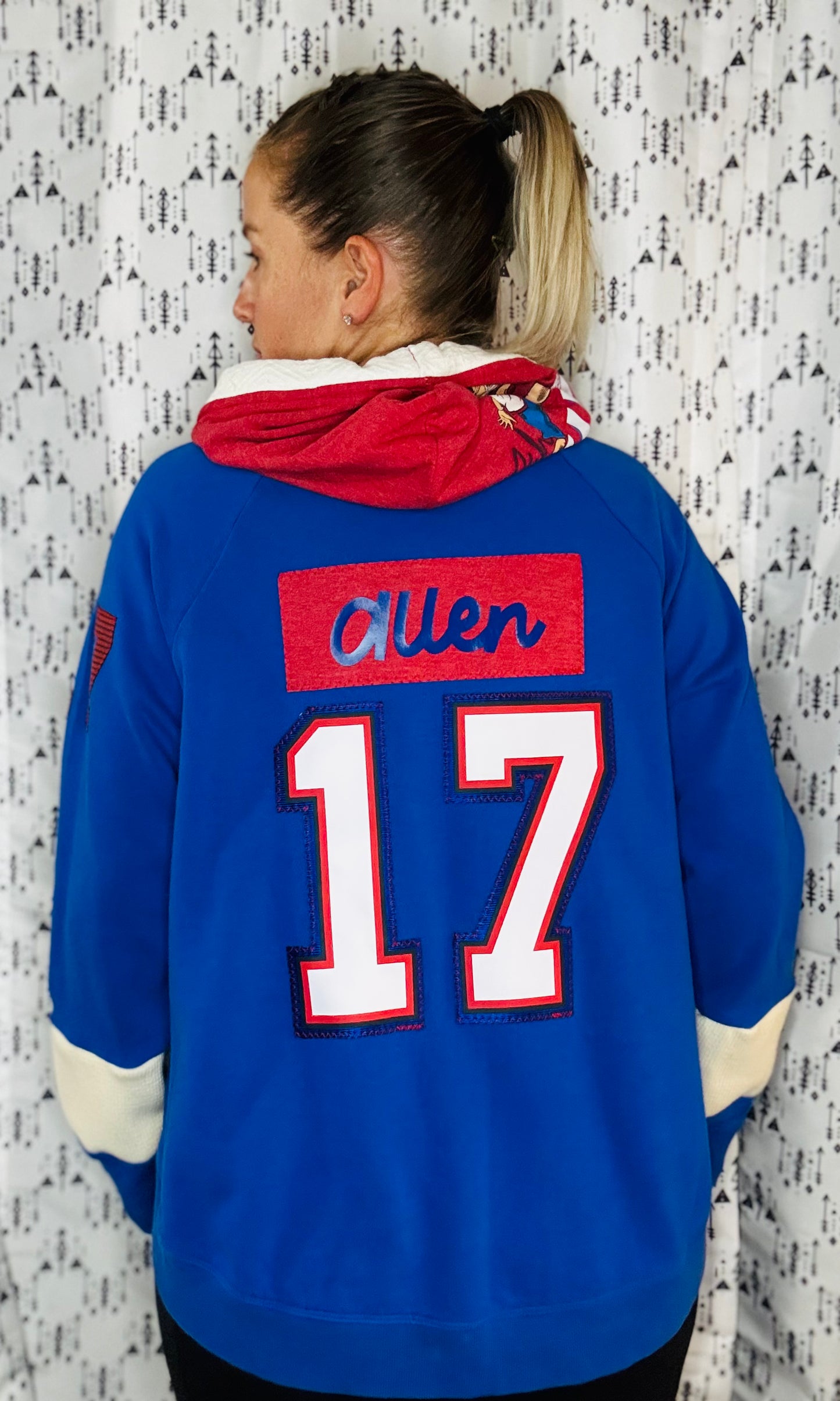 Blue Allen #17 Buffalo Hoodie Size- Women's L/XL