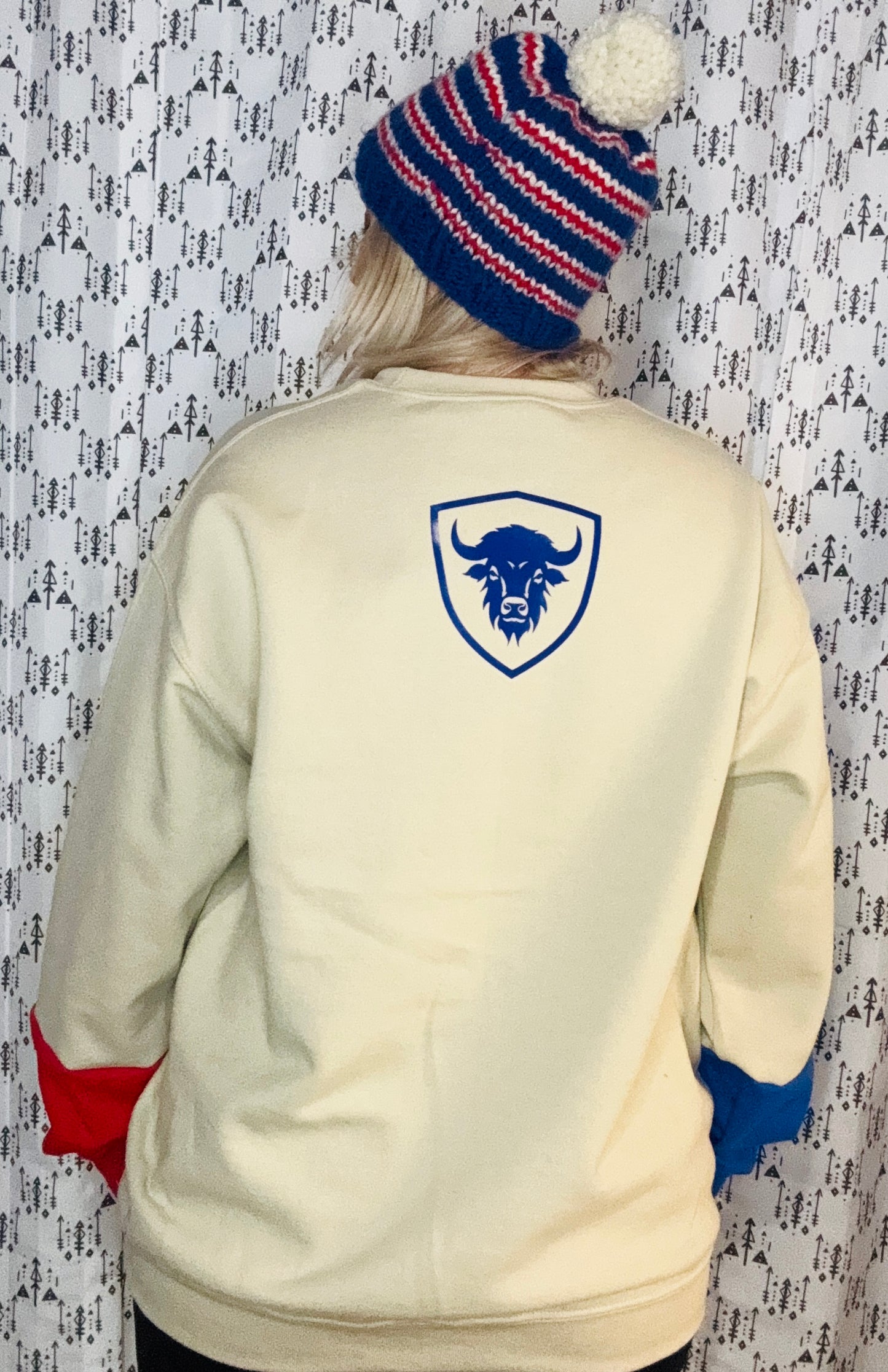 Khaki Buffalo Crewneck Size- Unisex M/L