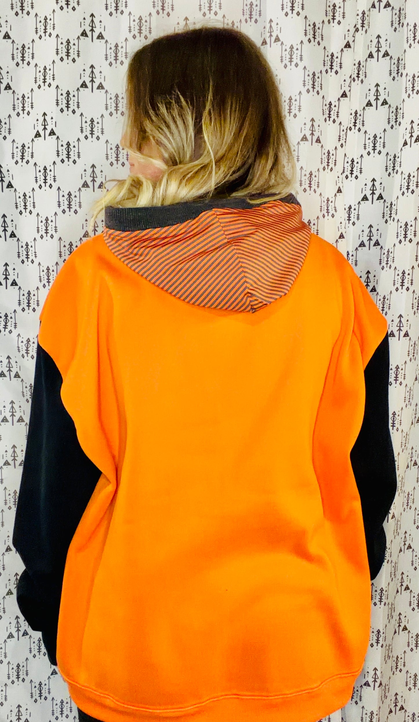 Orange Buffalo Lacrosse Hoodie Size Unisex-XL/2X