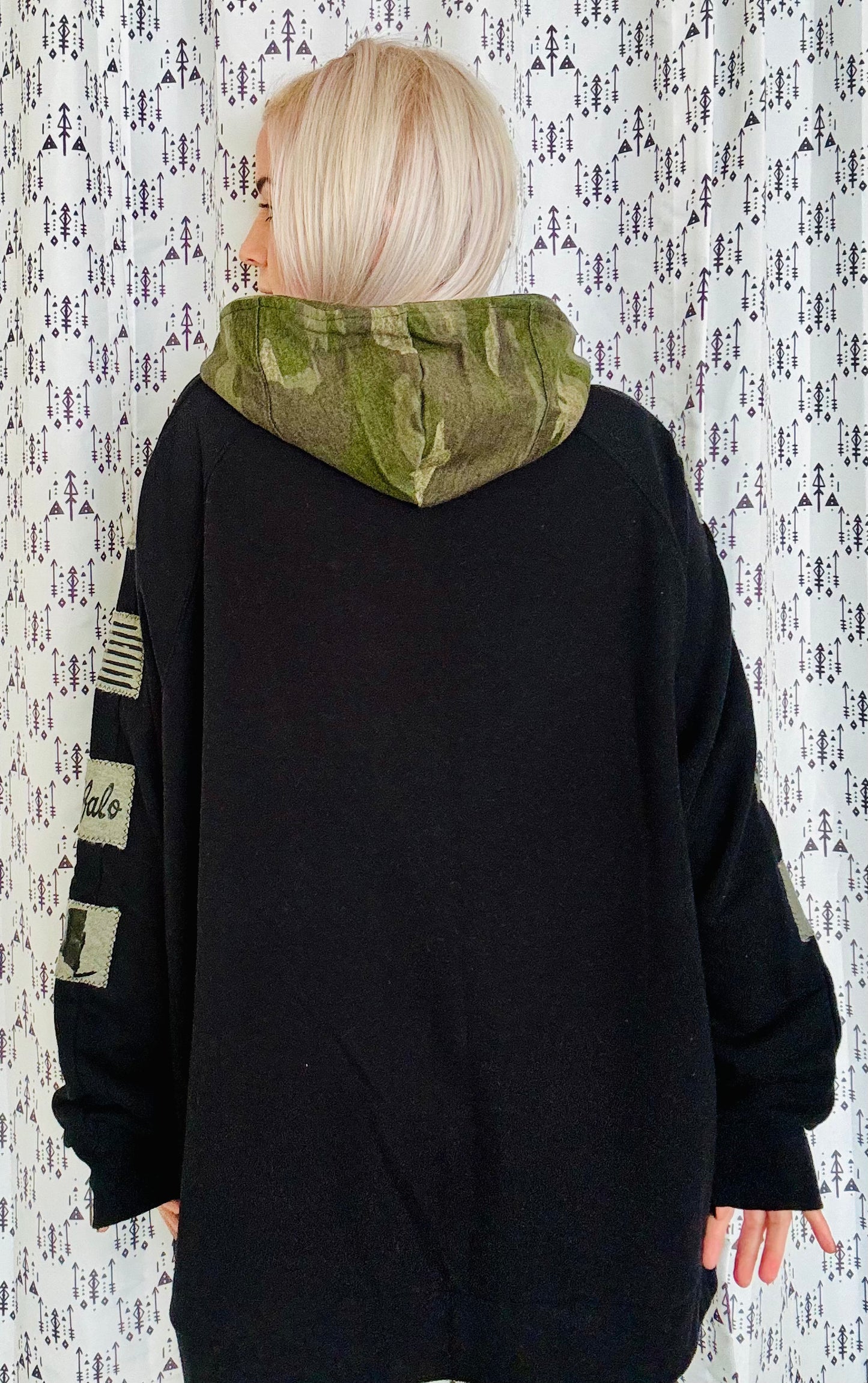 Black Salute Buffalo Hoodie Sweater Size Unisex 3X