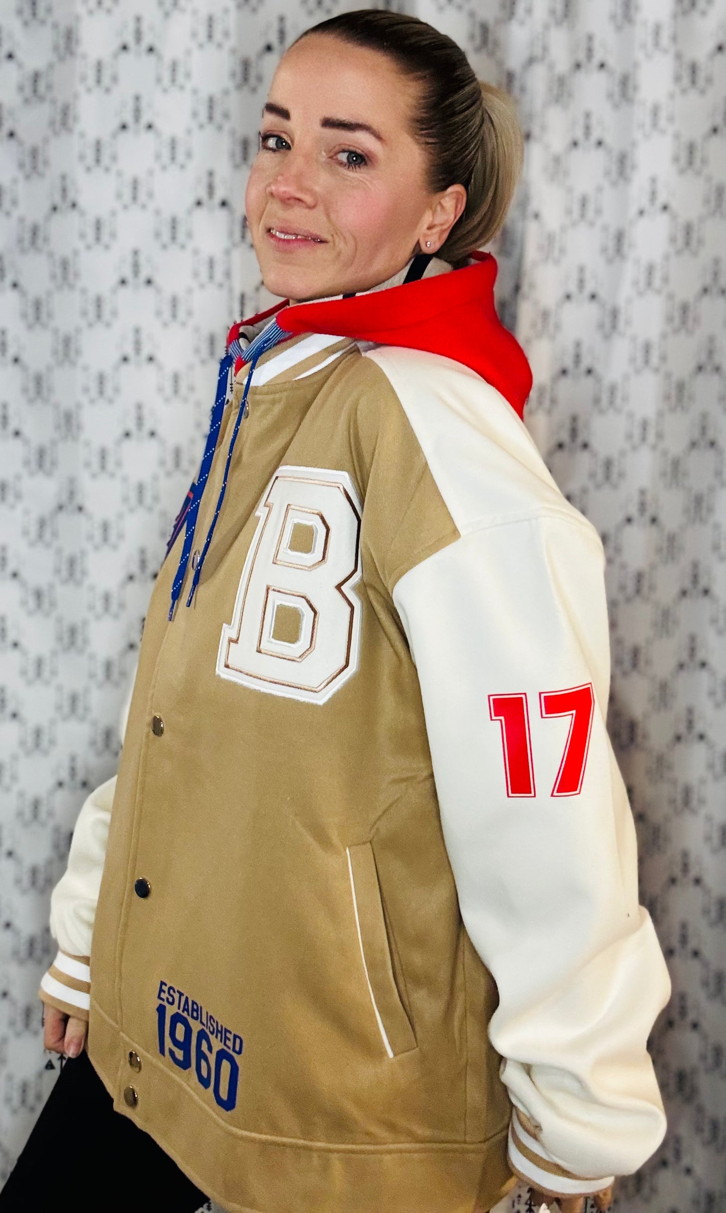 Khaki Buffalo Football JA17 Varsity Jacket Unisex Size-XL/2X