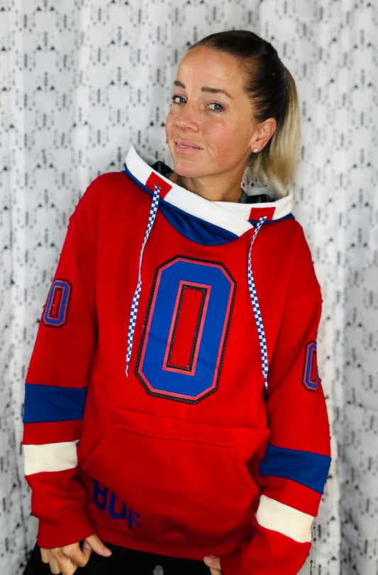 Red Coleman #0 Football Hoodie Size- Unisex M/L