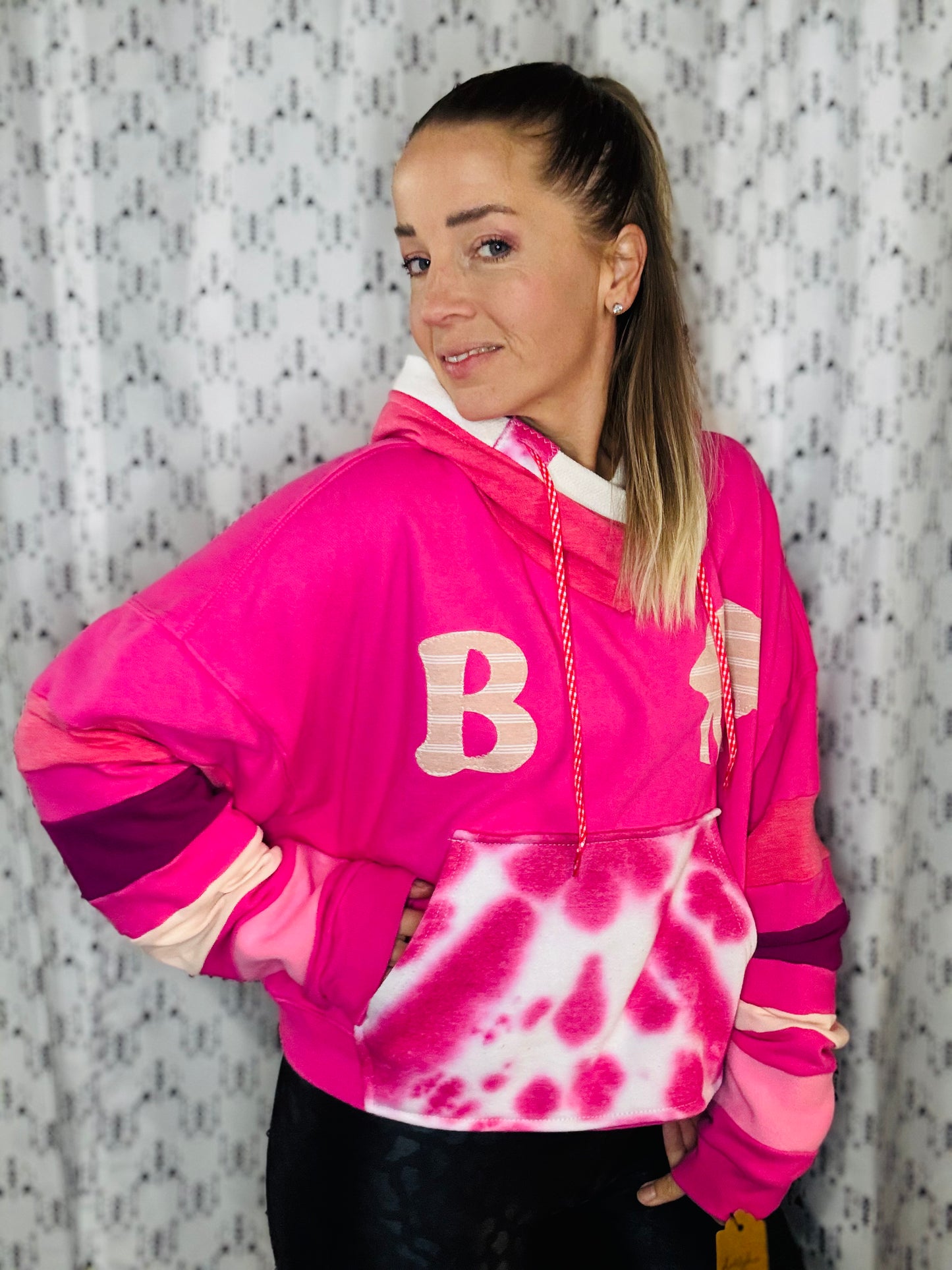 Pinktober Ombre Buffalo Crop Hoodie Size- Women's L/XL