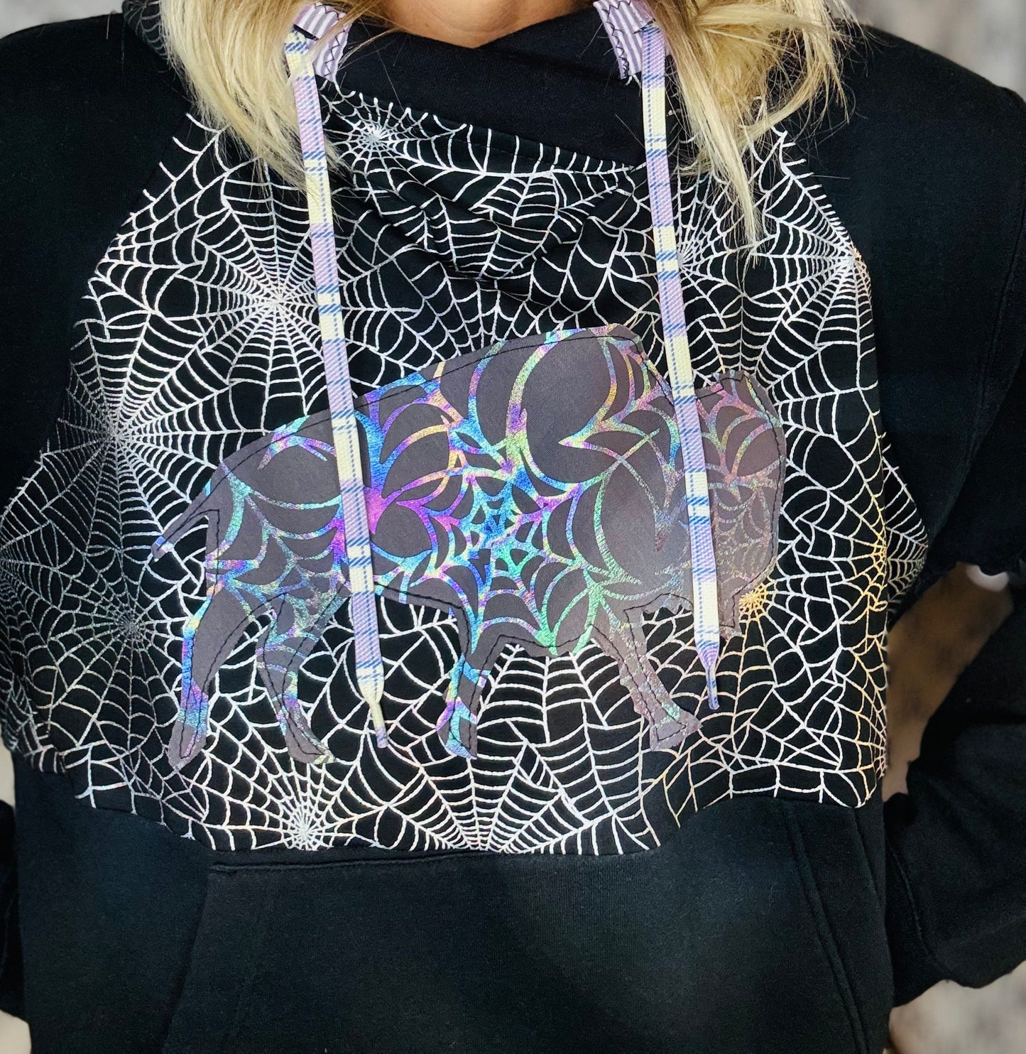 Halloween WEB Buffalo Hoodie Size- Women's L/XL