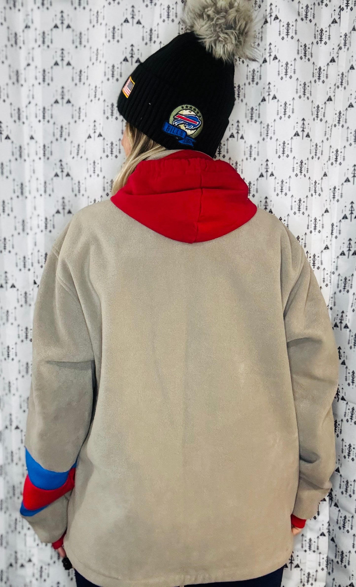 Tan Salute Buffalo Football Zip-Up Hoodie Size- Unisex L/XL