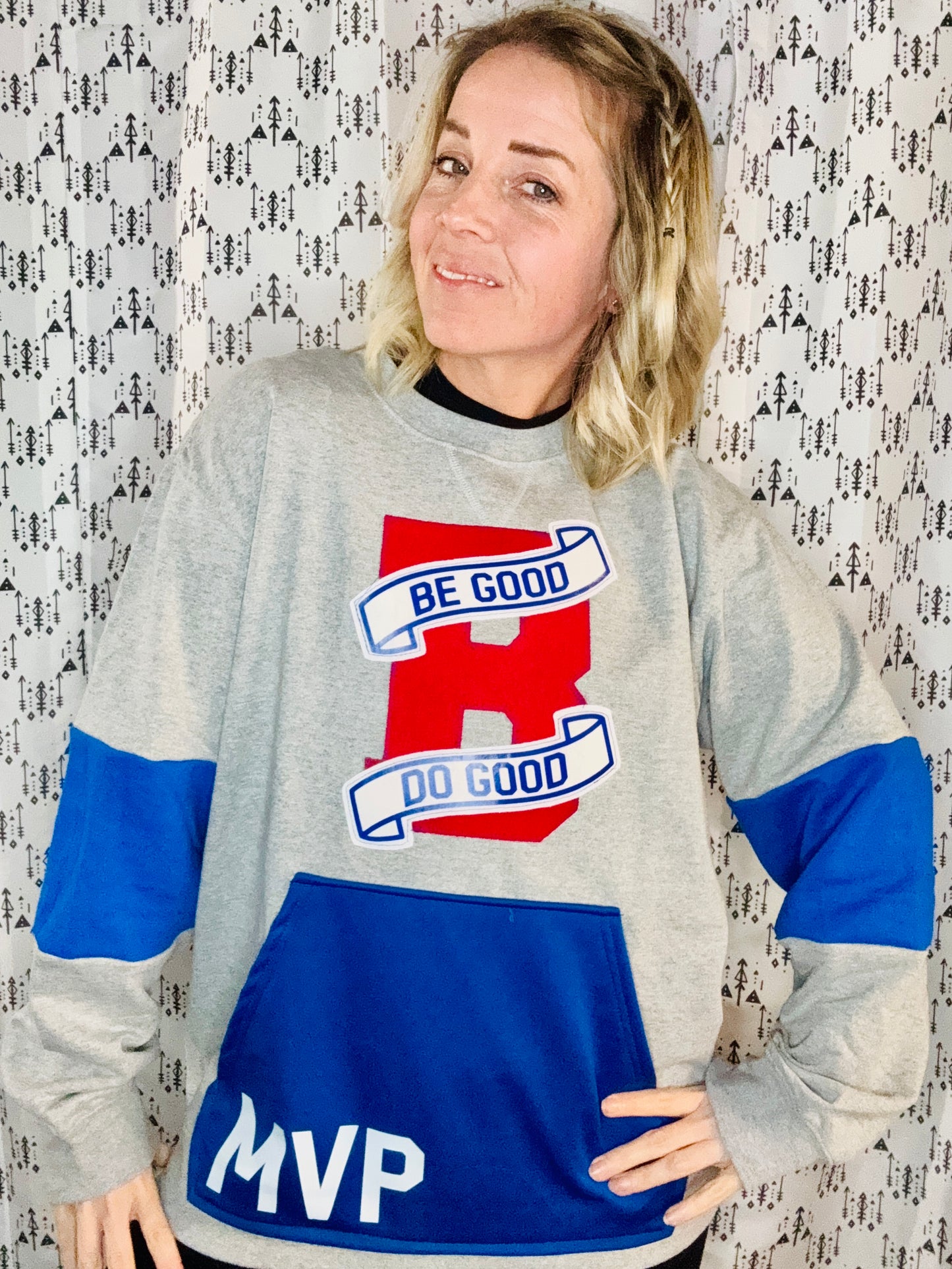 Grey Be Good, Do Good JA17 MVP Buffalo Crewneck Size- Unisex L/XL