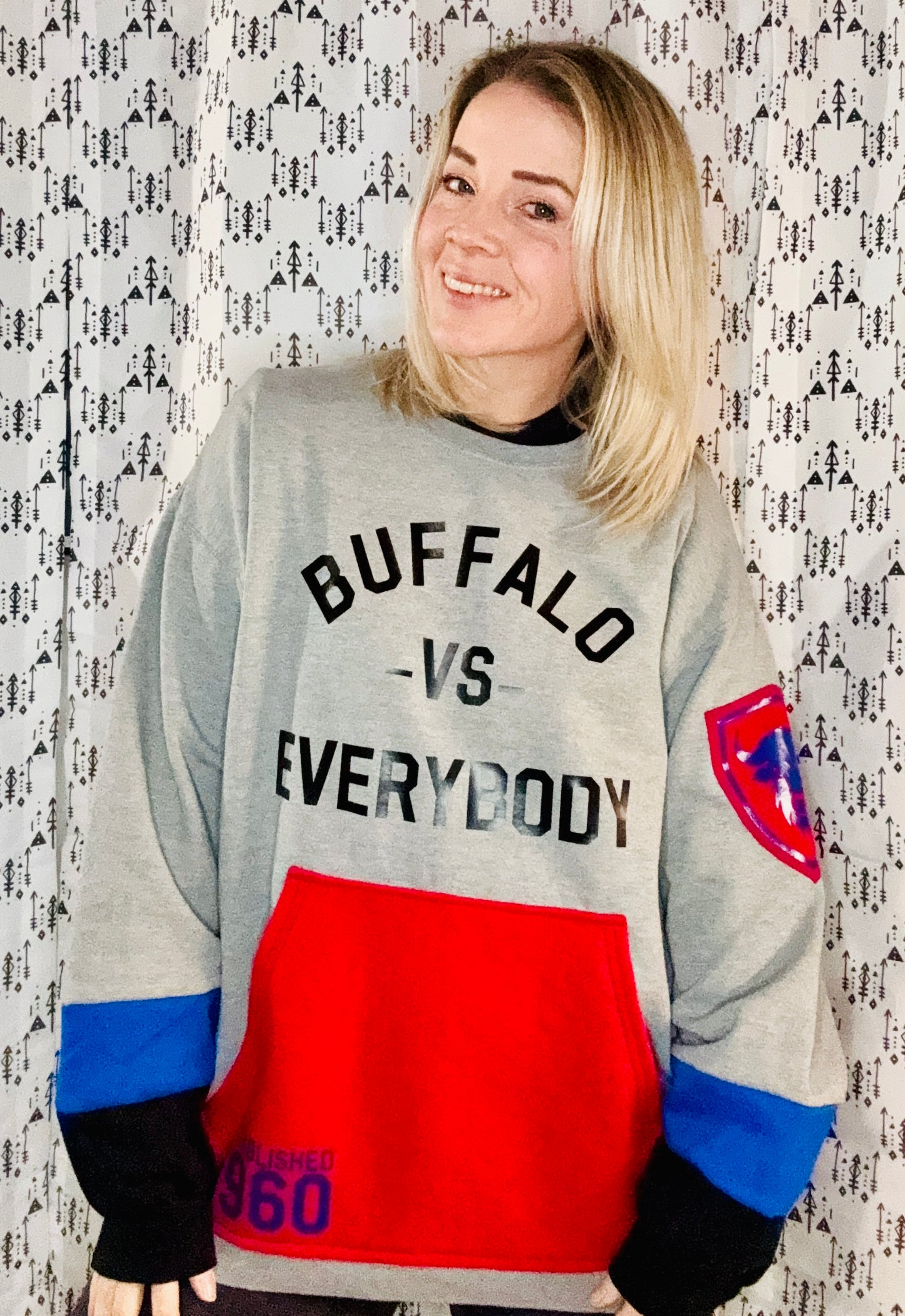 Grey Buffalo Vs Everyone Crewneck Size- Unisex L/XL