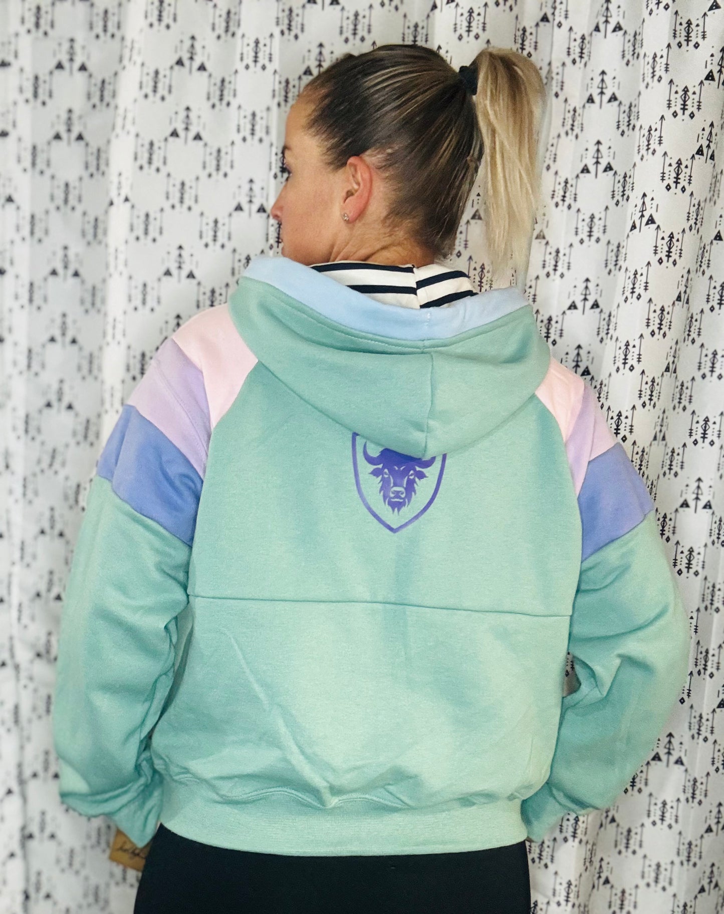 Sage Buffalo Pastel II Hoodie Size- Women's M/L