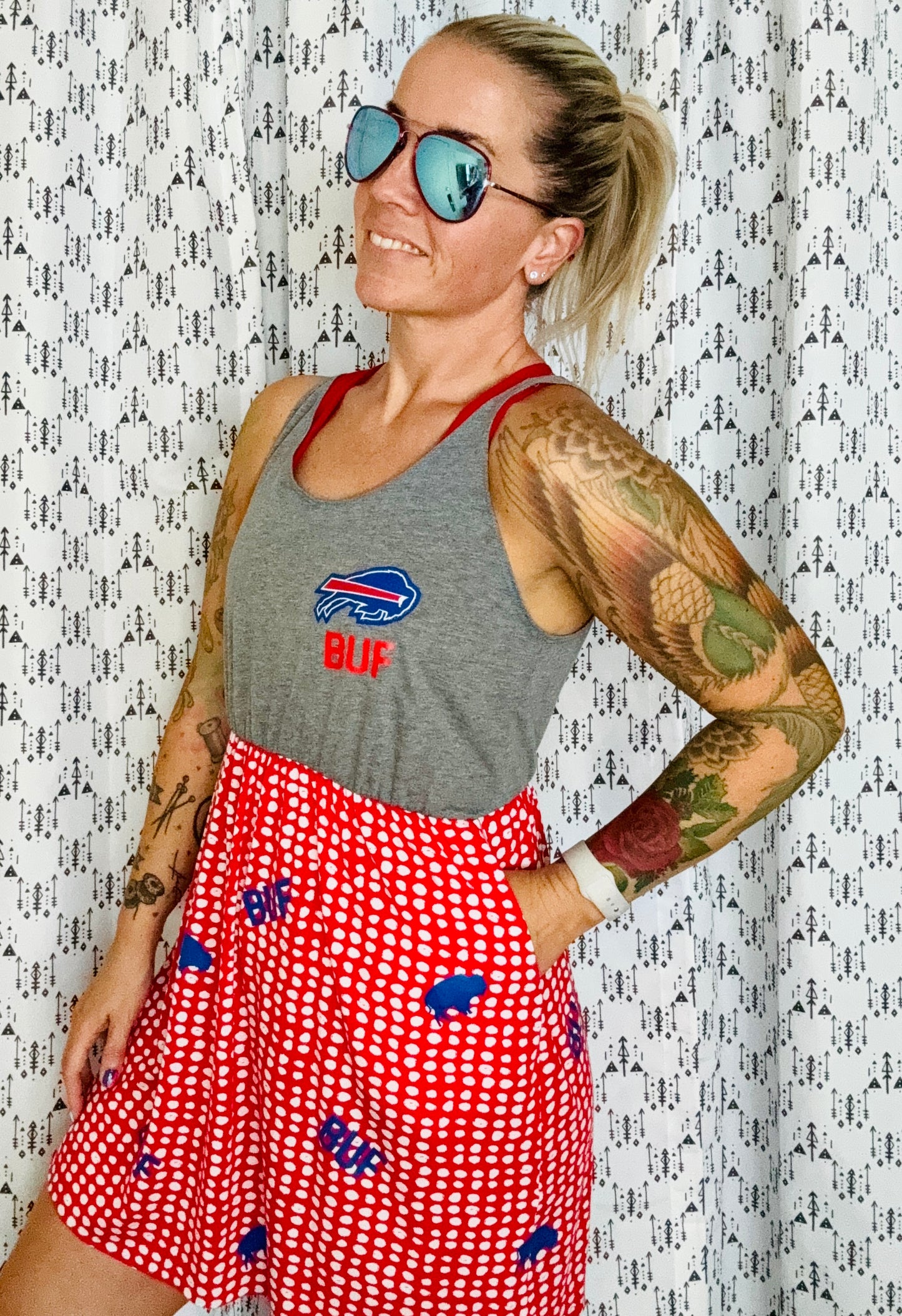 Red Dot Buffalo Dress Size- M/L