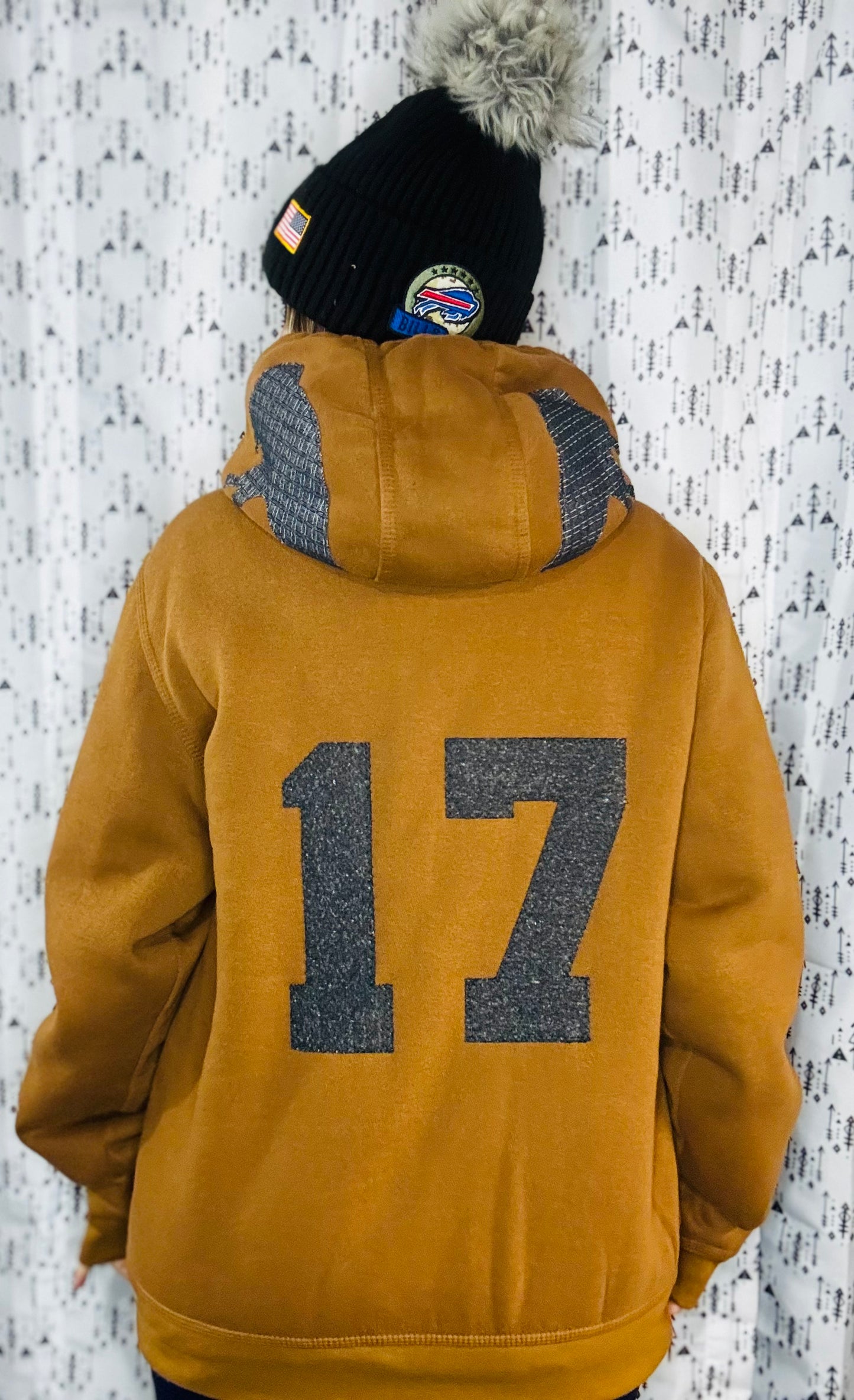 Rust Salute #17 Buffalo Zip-Up Hoodie Size- Unisex L/XL