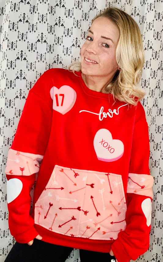 Red Buffalo Love 17 Crewneck Size- Women's L/XL