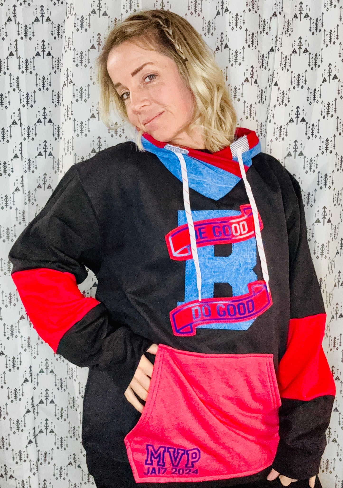 Black Be Good, Do Good  JA17 MVP Buffalo Hoodie Size- Unisex XL/2X