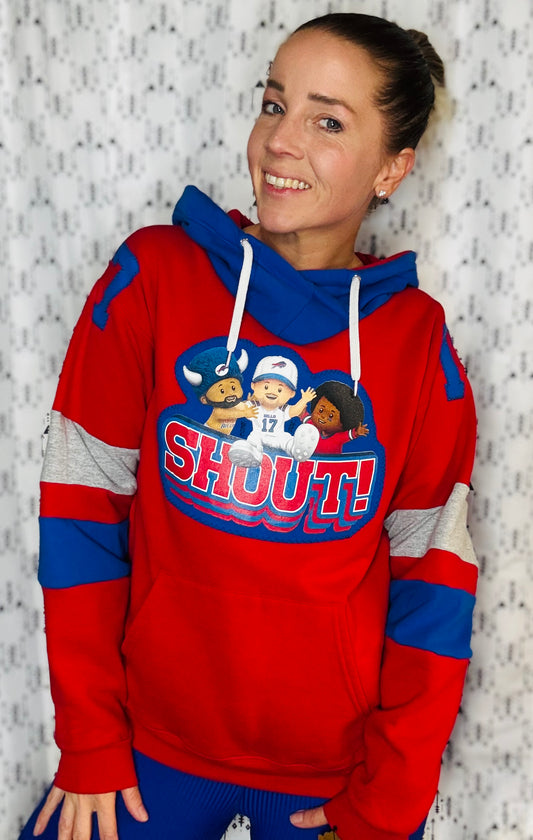 Red Shout Buffalo Allen Hoodie- Women's Size M/L
