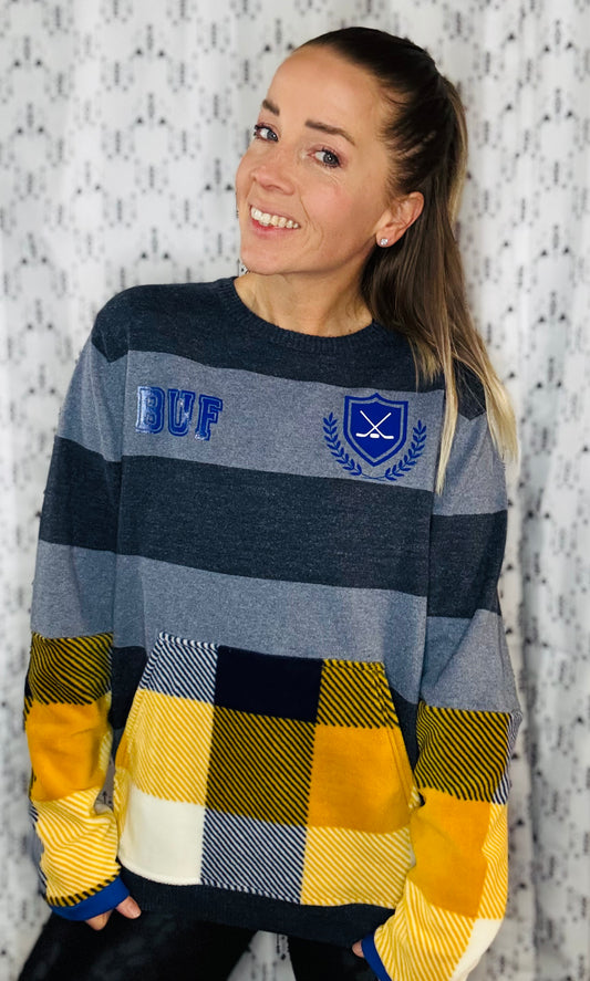 BUF Hockey Sweater Crewneck Size- Unisex L/XL