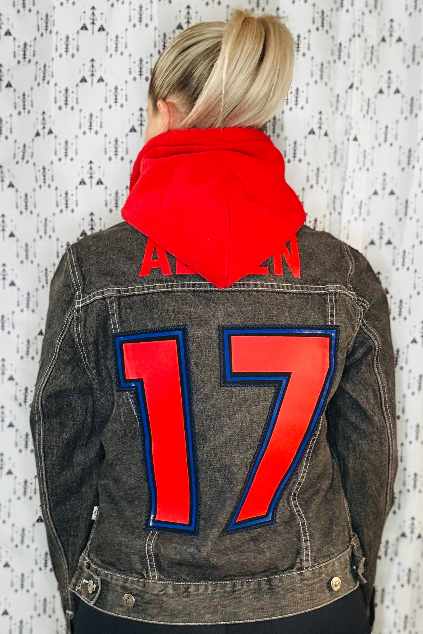 Black Denim Buffalo Football JA17 Jacket Women's-M/L