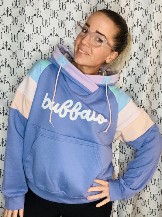 Light Purple Buffalo Pastel Hoodie Size- Women's XL/2X