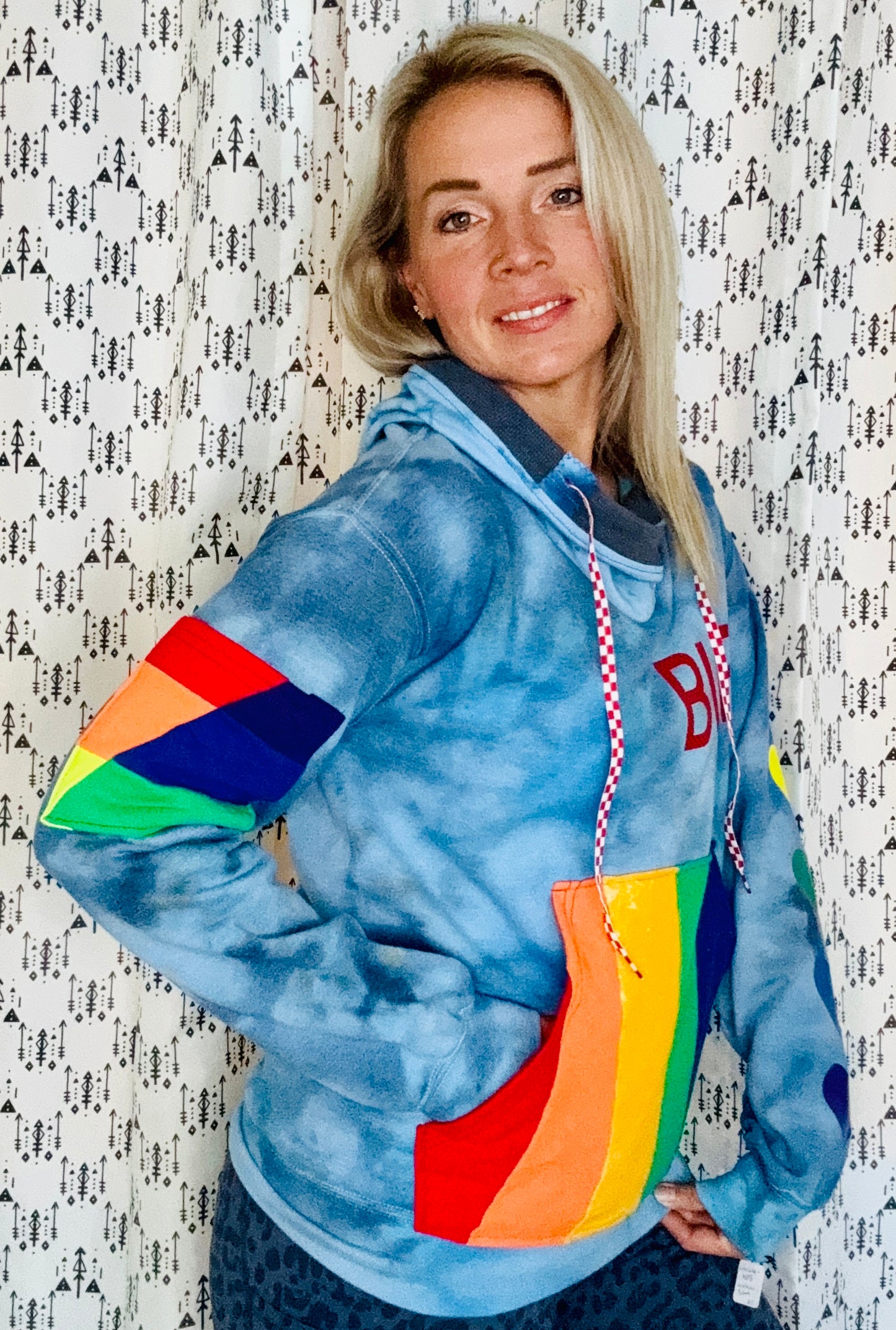 Hearts On Your Sleeve Tie Dye Hoodie Size- Unisex XS/S