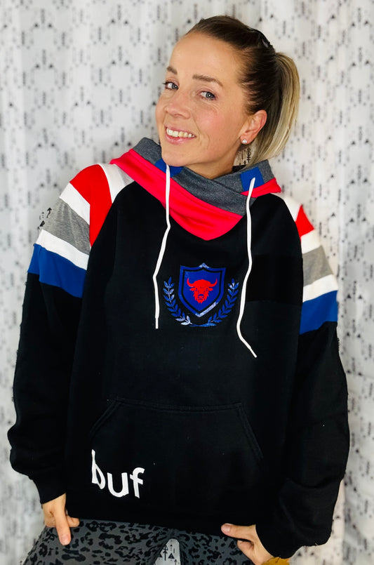 Black Buffalo Head Hoodie Size- Unisex L/XL