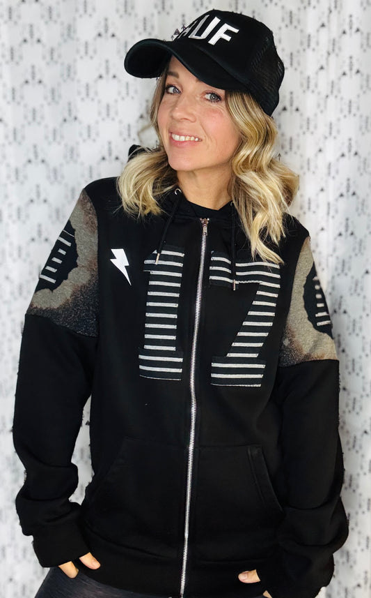 Total Eclipse Allen Buffalo Zip-Up Hoodie Size- Unisex L/XL