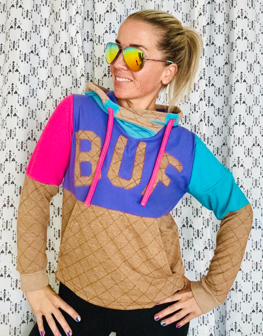 Cotton Candy BUF Cone Crop Hoodie Size-M/L