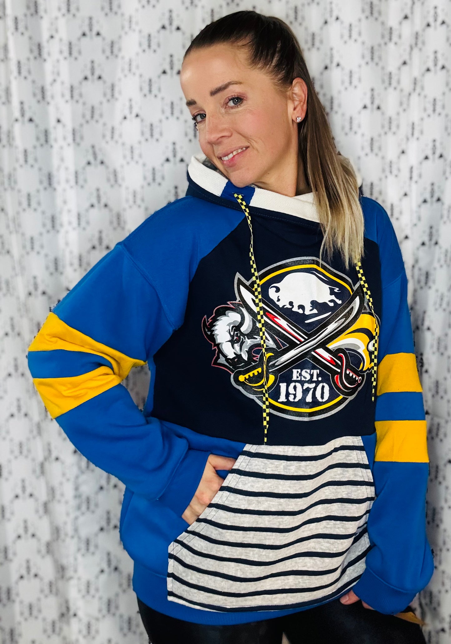 Buffalo Hockey Eras Hoodie Size- Unisex M/L