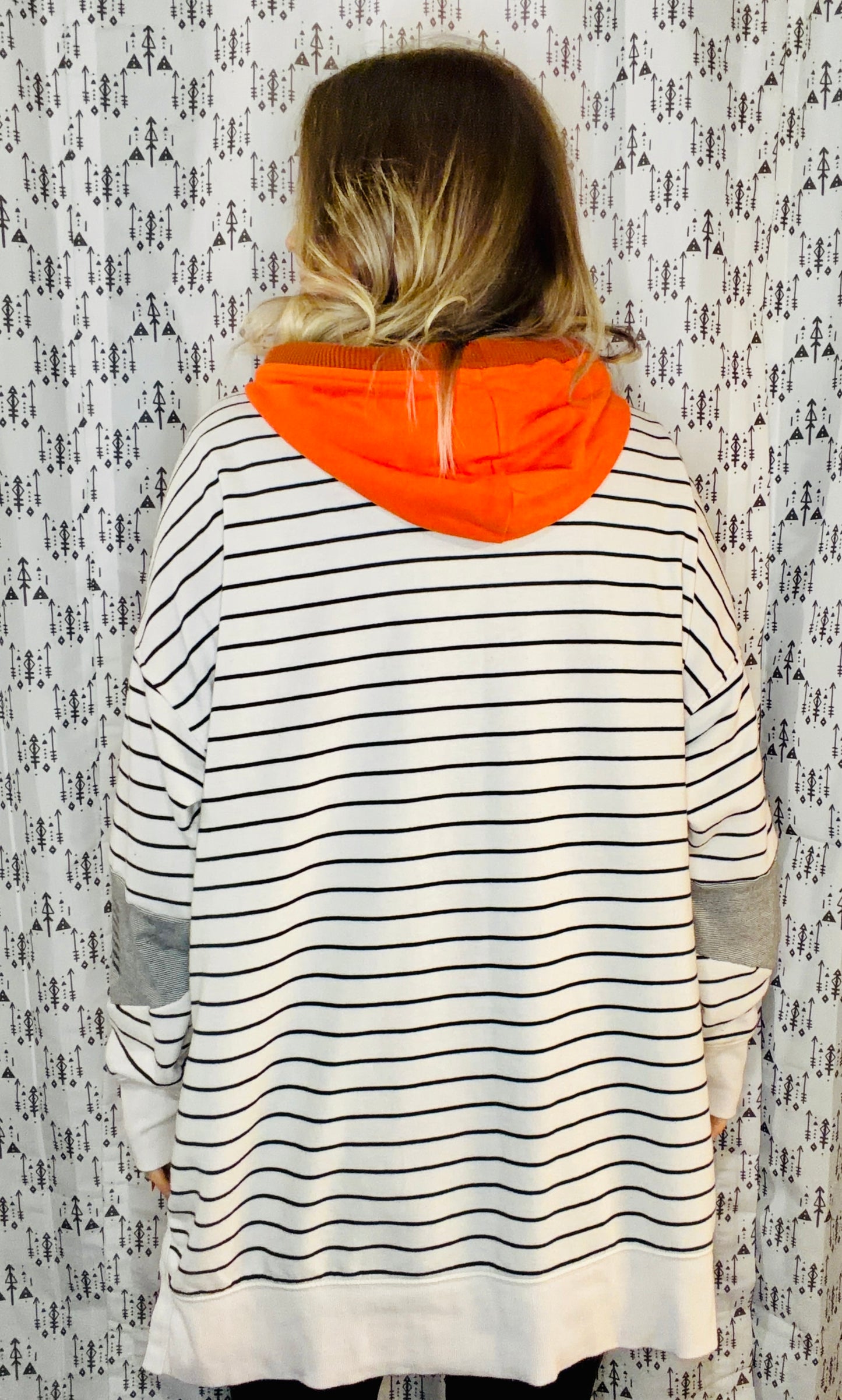 Striped Buffalo Lacrosse Hoodie Size- Women's 3X
