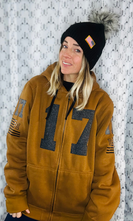 Rust Salute #17 Buffalo Zip-Up Hoodie Size- Unisex L/XL
