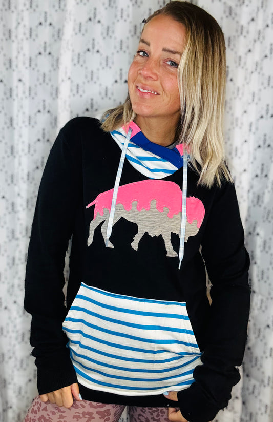 Ice Cream Melt Buffalo Sweater Hoodie Women's Size-S/M