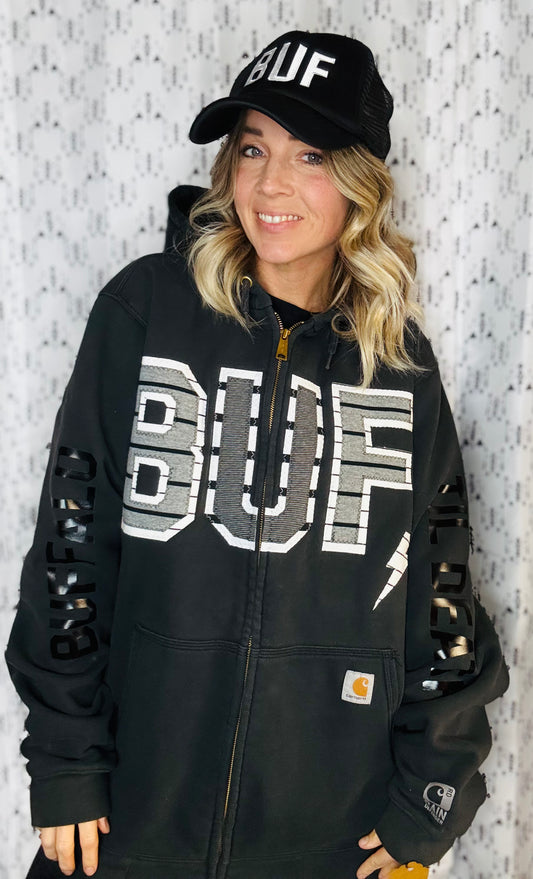 Black Rocktober BUF Thermal Lined Zip-Up Hoodie Size- Unisex XL/2X