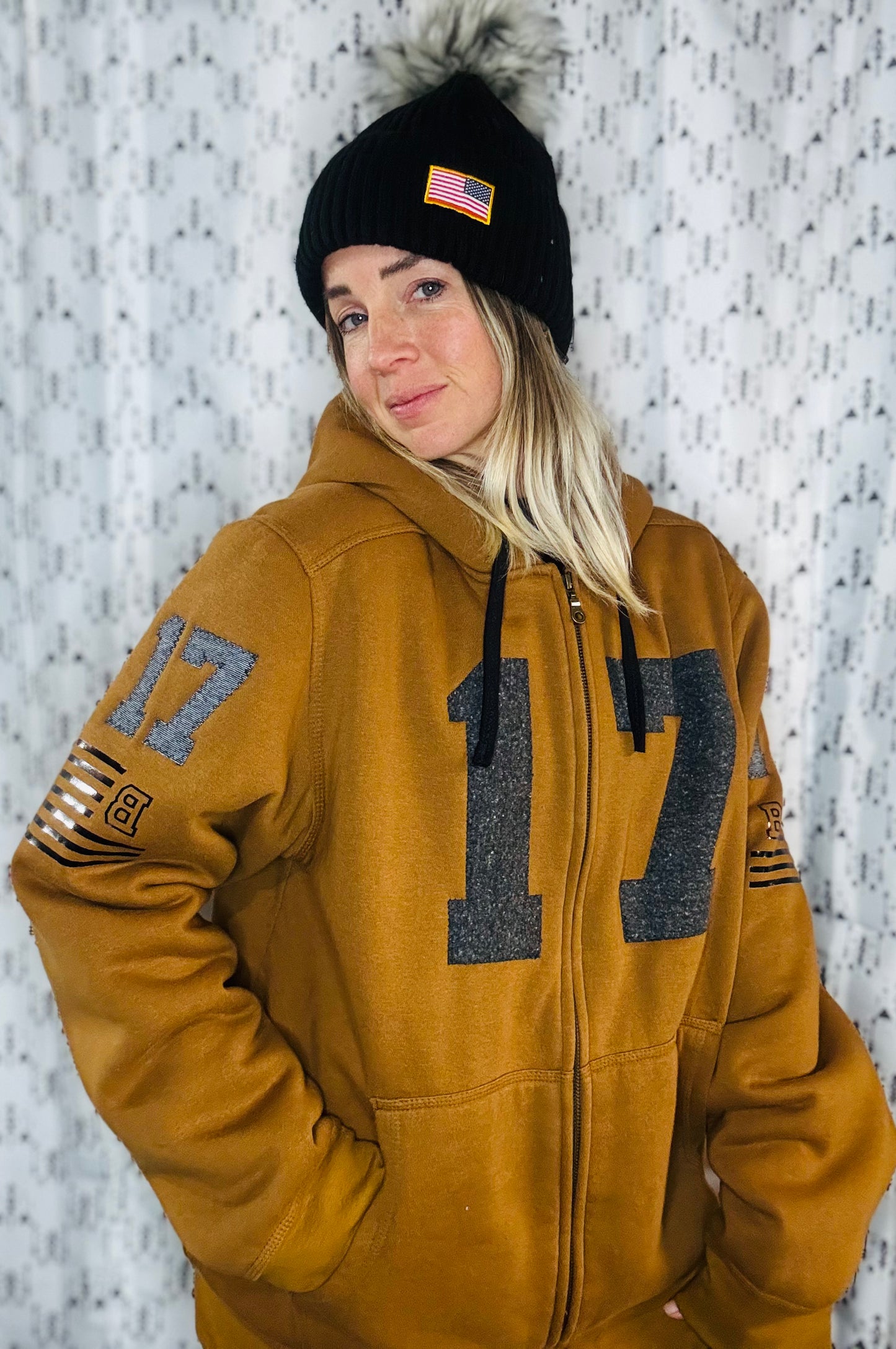 Rust Salute #17 Buffalo Zip-Up Hoodie Size- Unisex L/XL