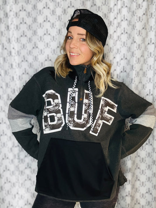 Rocktober BUF 1/4 Zip Hoodie Size- Unisex L/XL