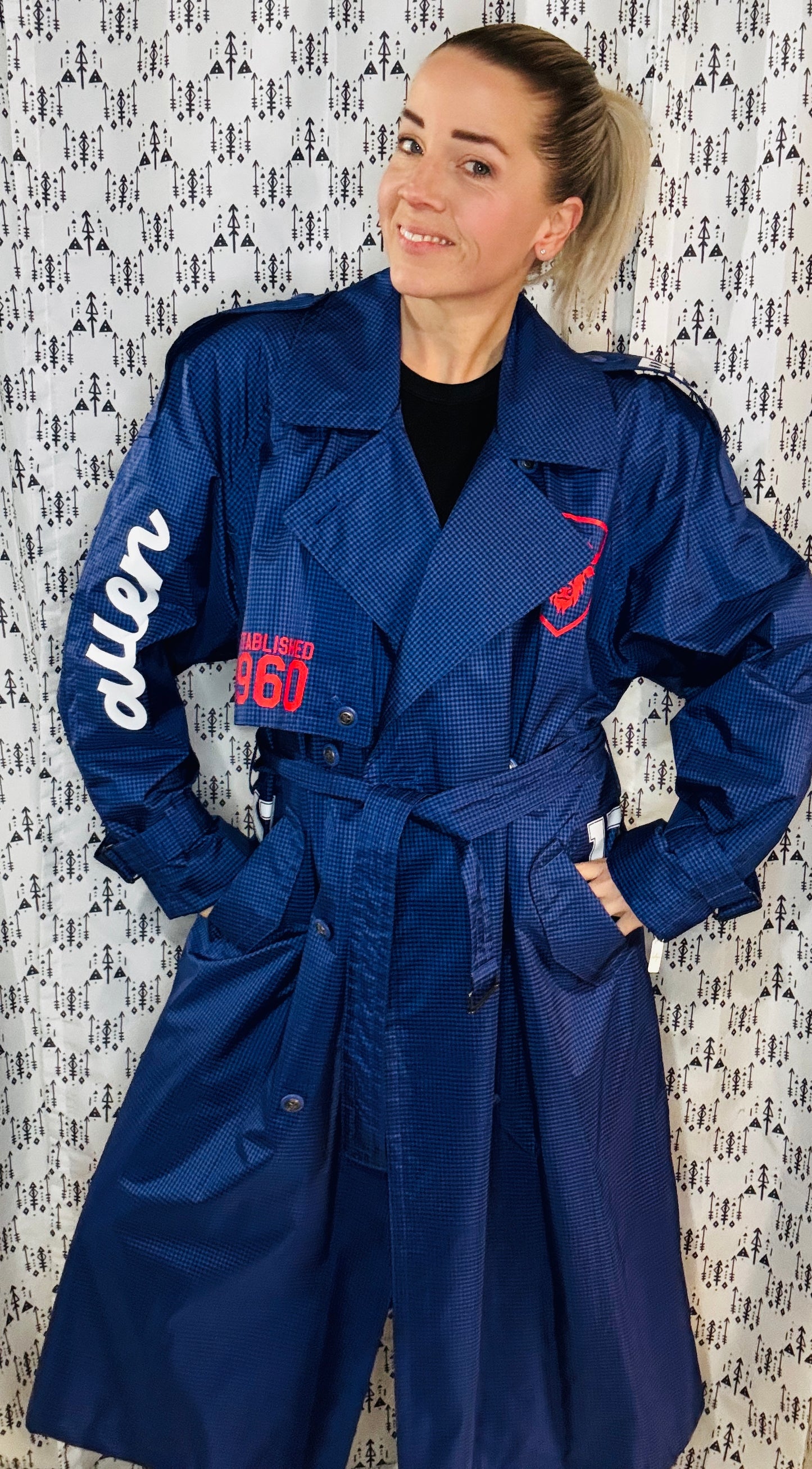 Blue Buffalo Football JA17 Trench Coat Size Women's- L/XL