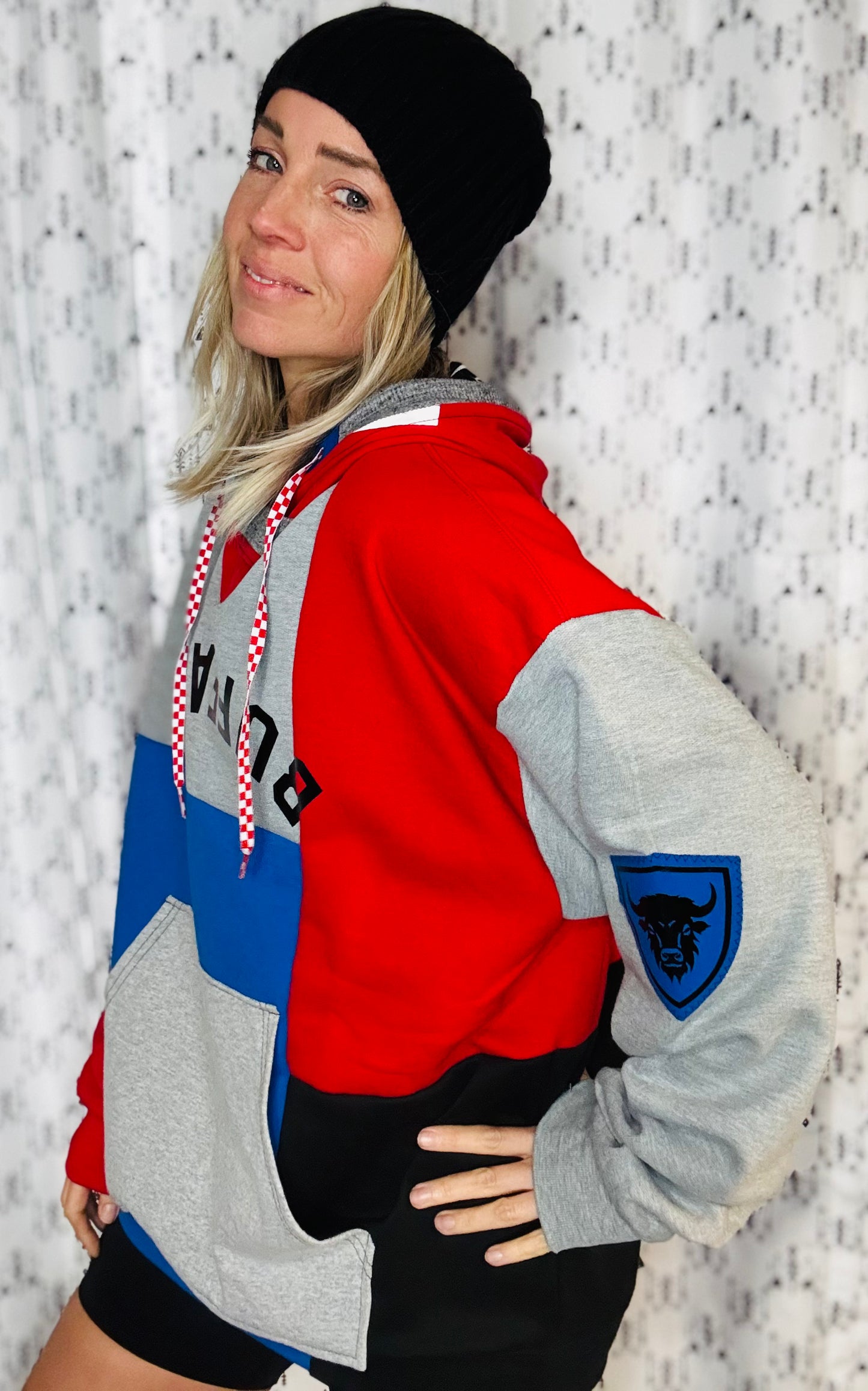 Color-Block 2 Buffalo Hoodie Size- Unisex L/XL