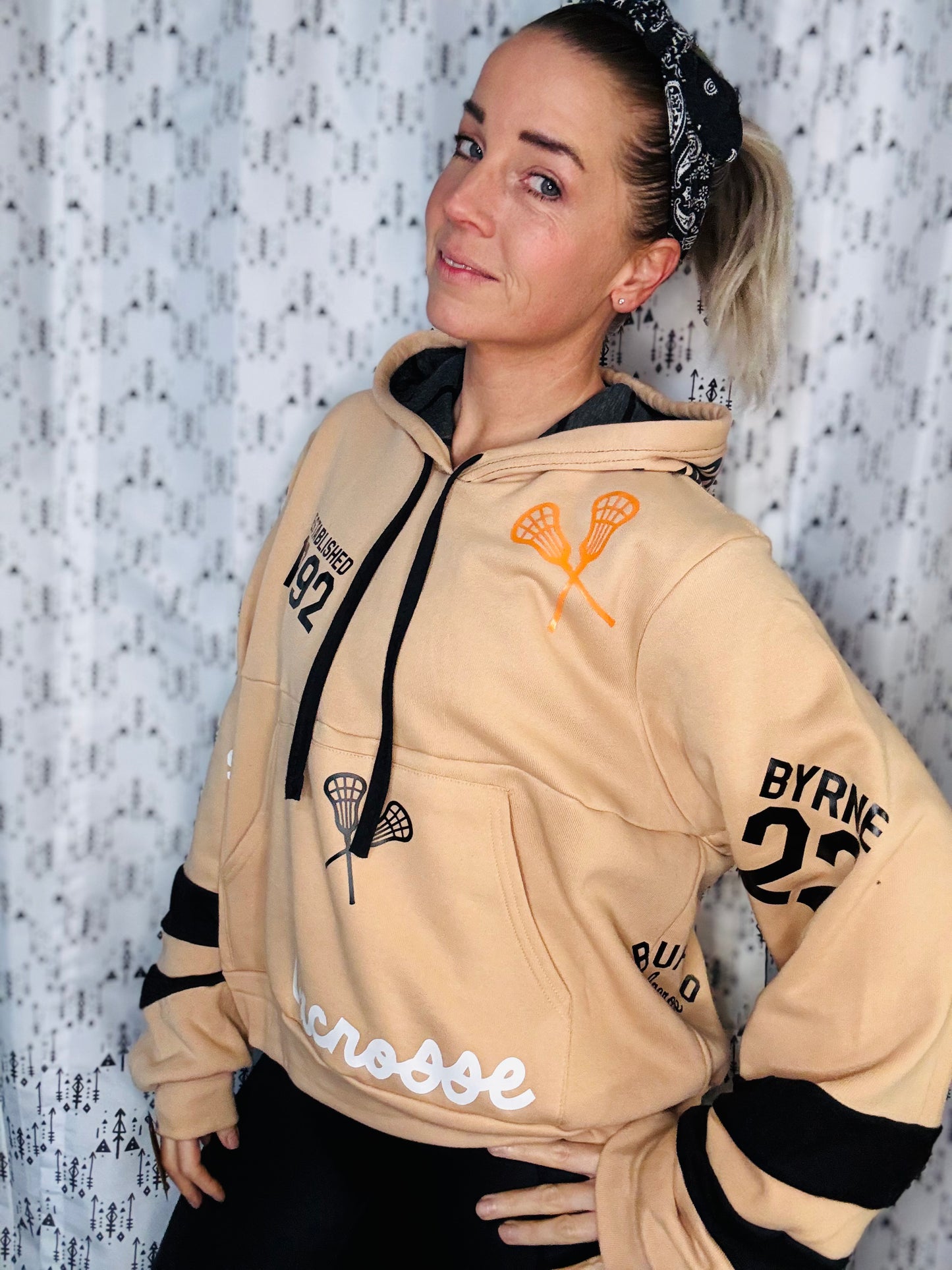 BUF LAX All-OVER Crop Hoodie Women’s-L/XL