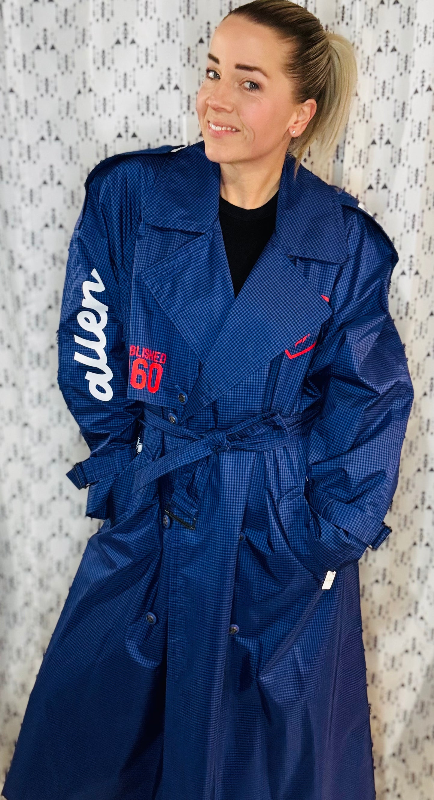 Blue Buffalo Football JA17 Trench Coat Size Women's- L/XL