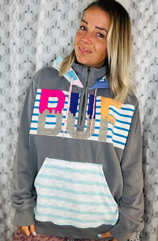 Ice Cream BUF 1/4 Zip Hoodie Women's Size-XL/2X