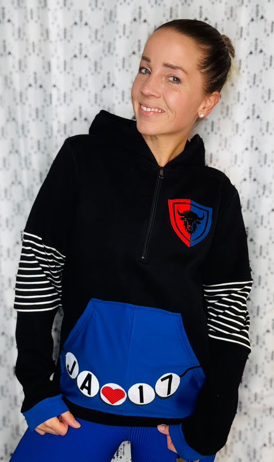 JA 17 Buffalo Friendship 1/4 Zip Hoodie Size- Women's M/L