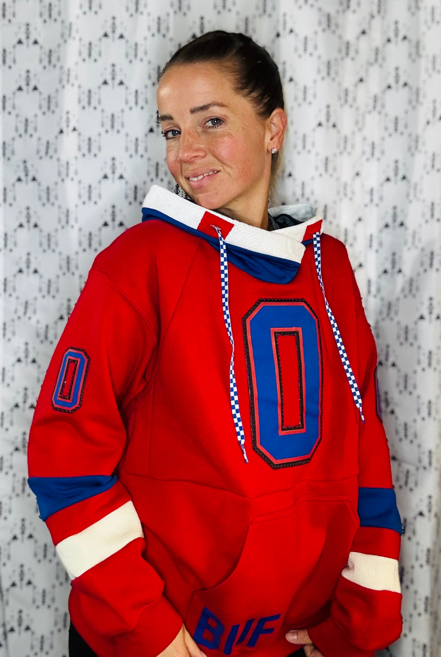 Red Coleman #0 Football Hoodie Size- Unisex M/L