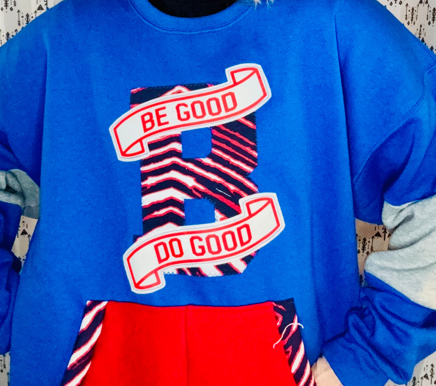 Blue Be Good, Do Good JA17 MVP Buffalo Crewneck Size- Unisex XL/2X