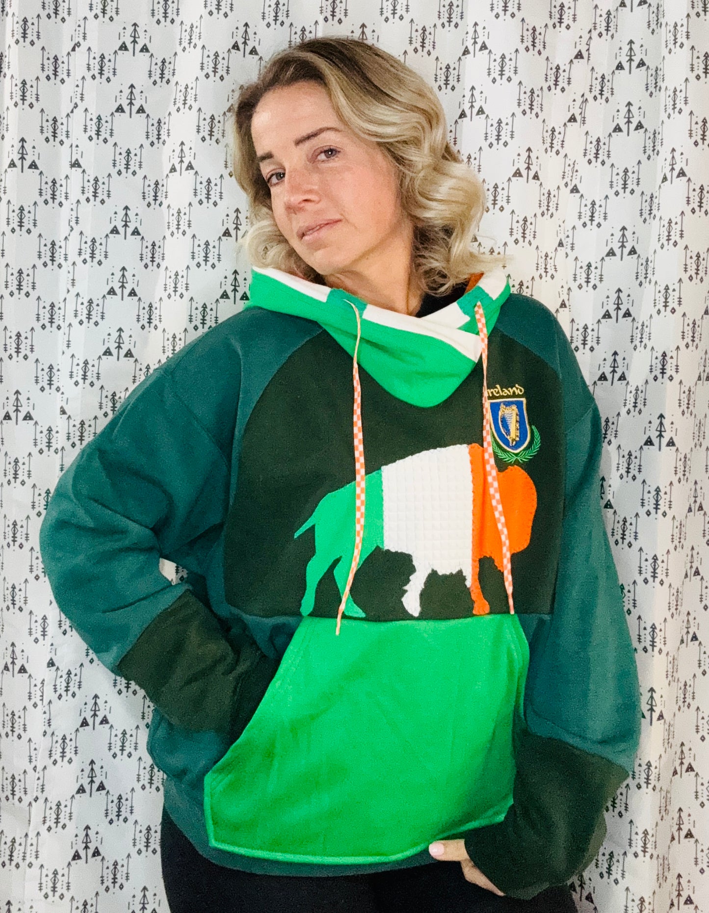 Buffalo Irish Flag Hoodie Size- Unisex L/XL