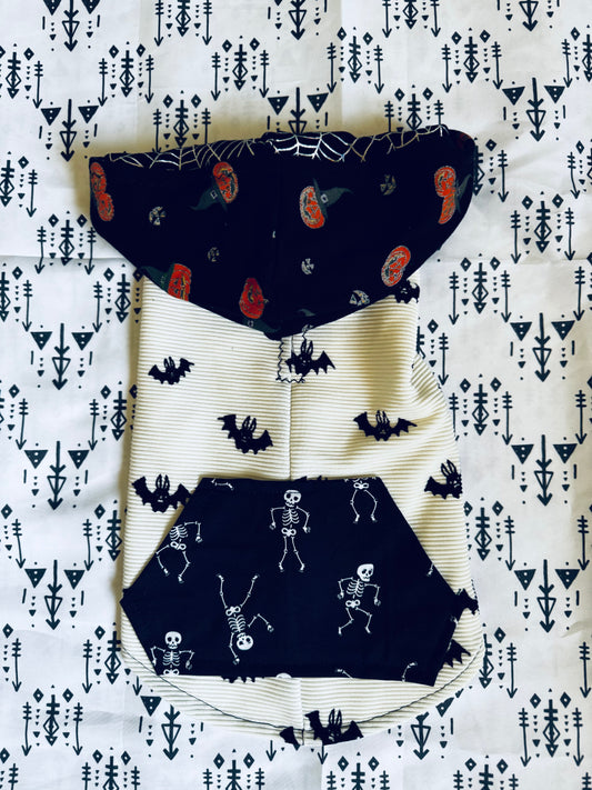 Halloween Bat Crazy Dog Hoodie Size-S