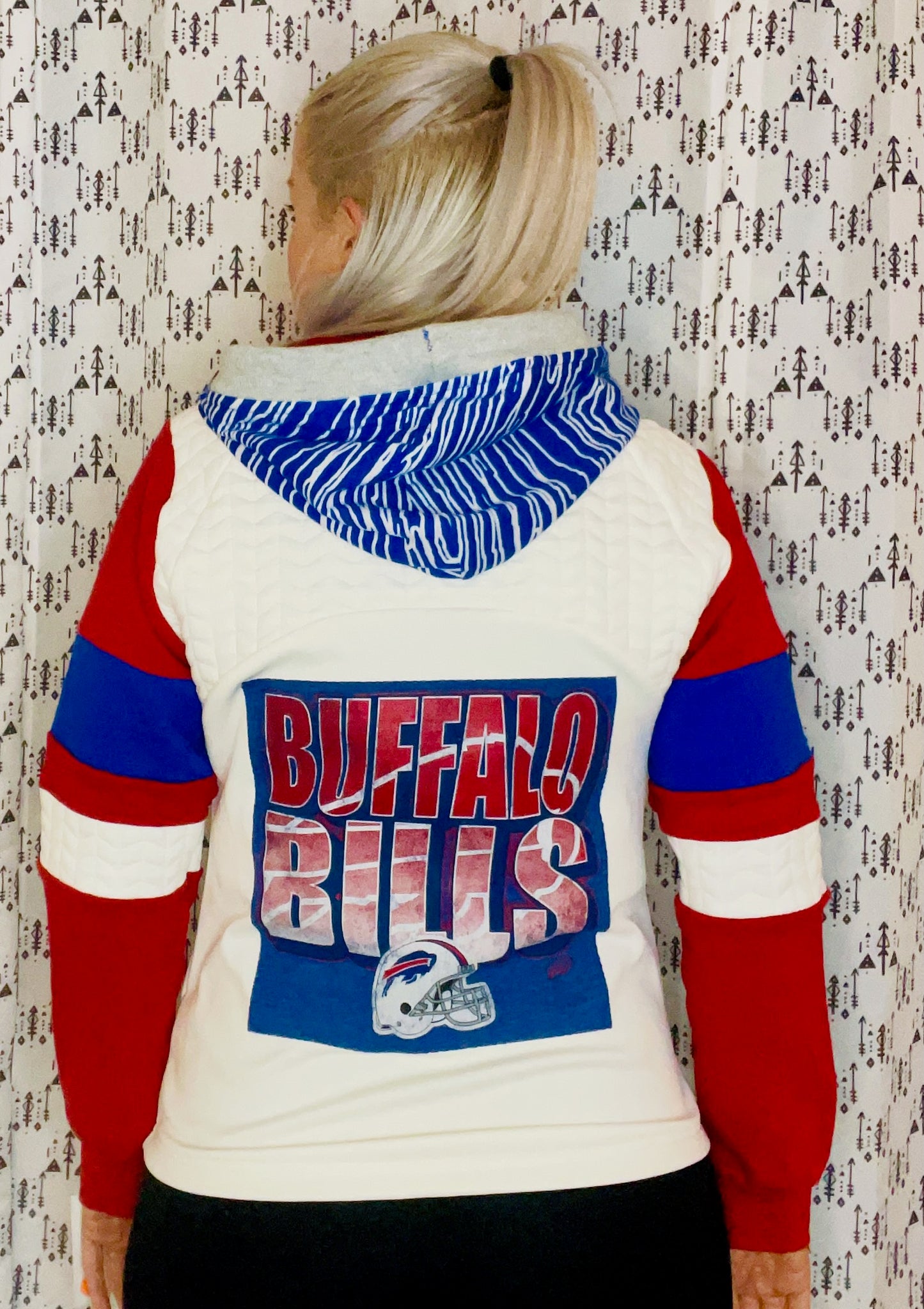 Buffalo White Quilted Hooded Track-Jacket Size- Women's S/M