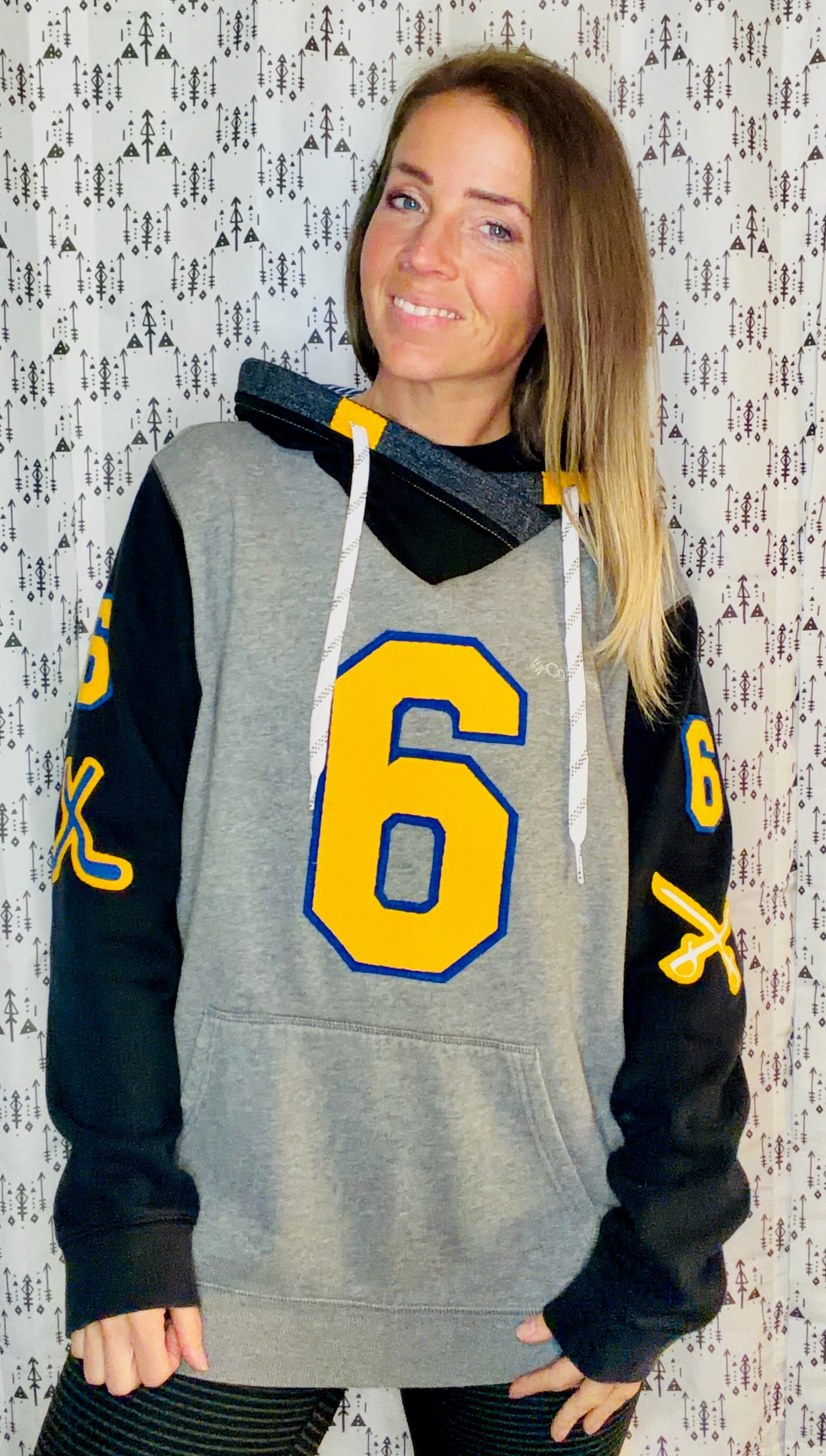 Buffalo Hockey #6 Benson Hoodie Size Unisex-L/XL