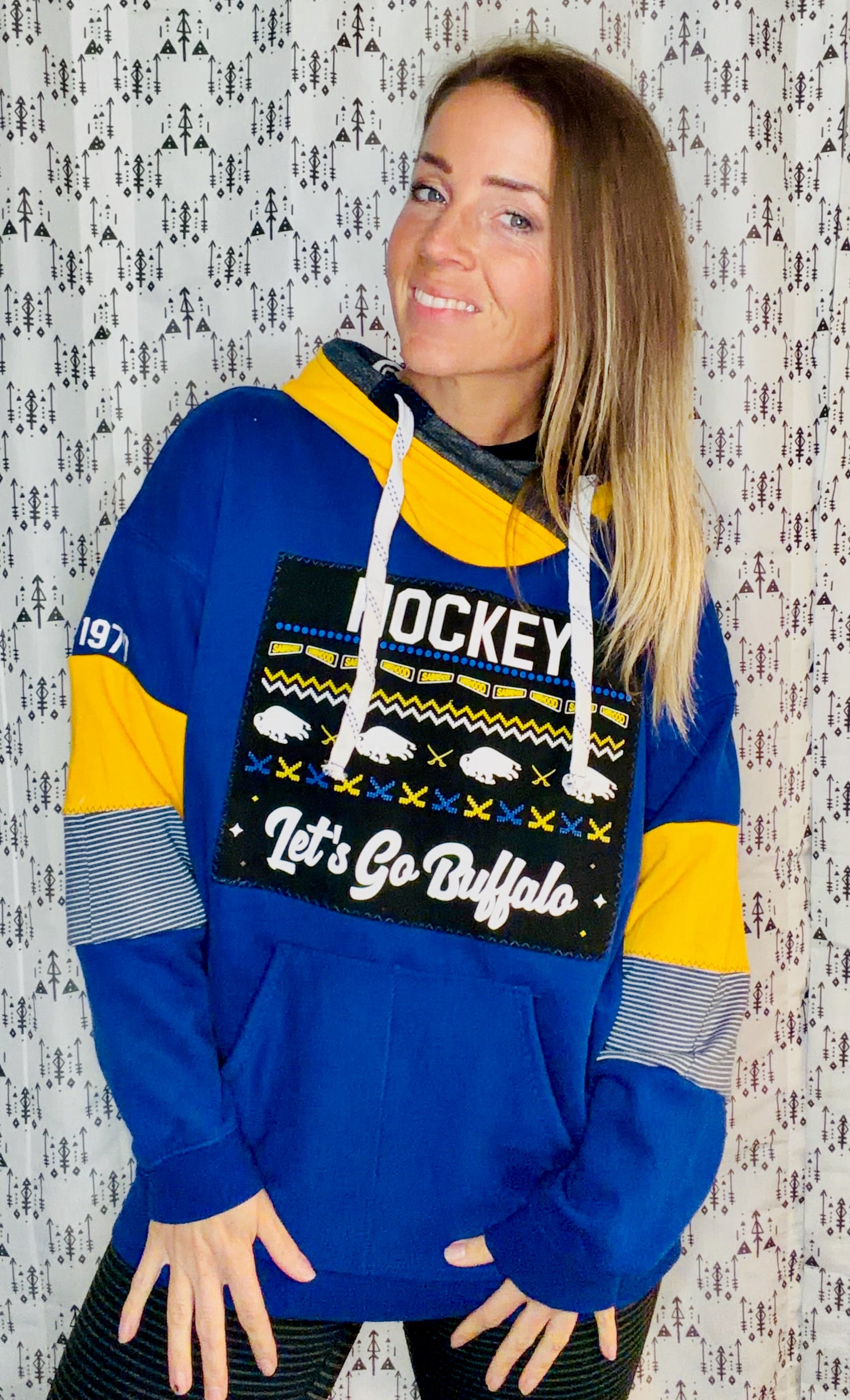 Lets Go Buffalo Hockey Hoodie Size Unisex-L/XL