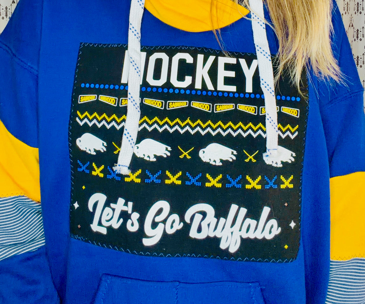 Lets Go Buffalo Hockey Hoodie Size Unisex-L/XL