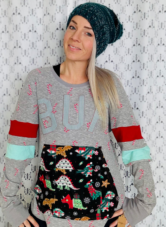 Holiday Candy Buffalo Crewneck Size- Women's L/XL