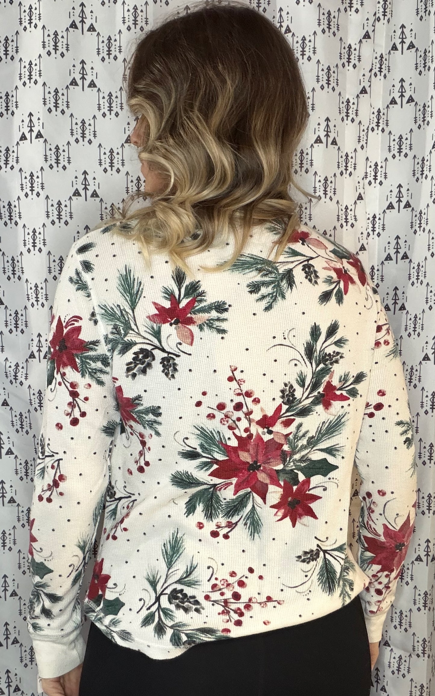 Holiday Floral Buffalo Crewneck Size Women's- M/L