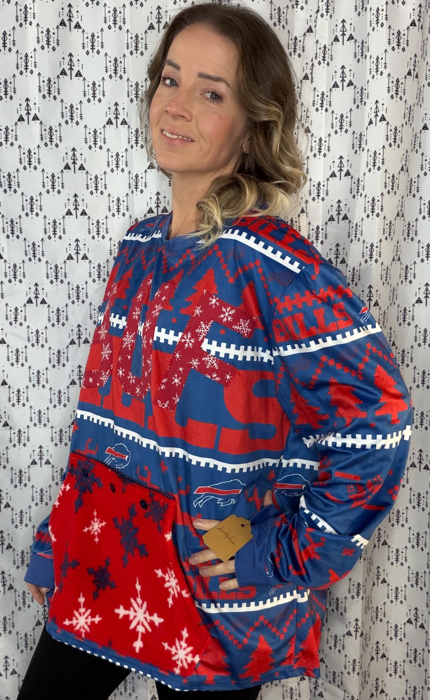 Holiday Buffalo Football Crewneck Size Unisex- Xl/2X